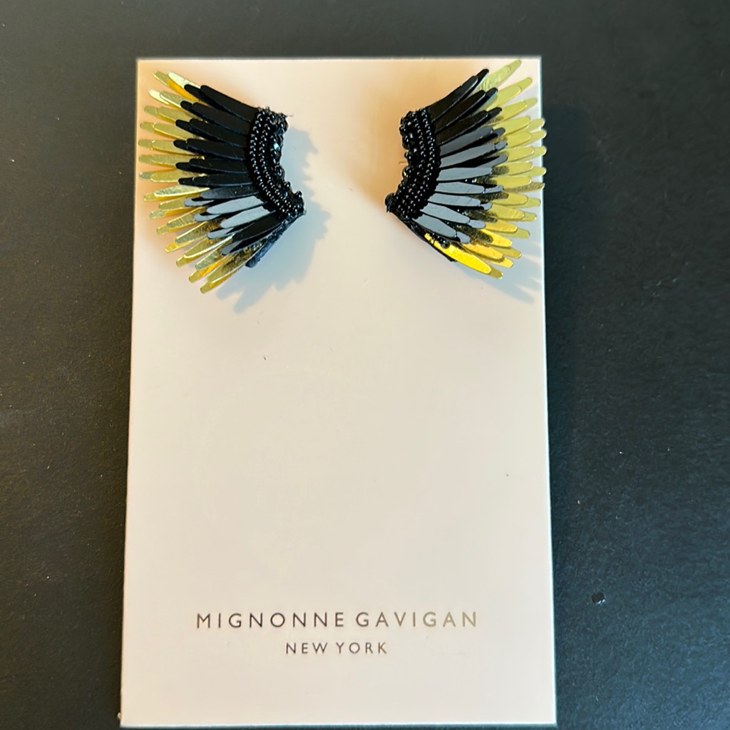 As Seen On Instagram! Madeline Earrings In Black/Gold
